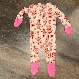 Posh Peanut Bamboo Gingerbread one piece zipper Pajama 0-3 m